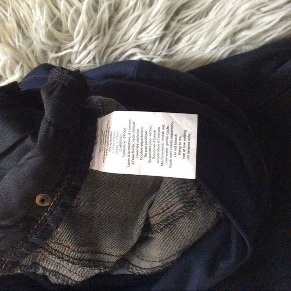 🔴 2 for $25 Maternity jeans dark wash straight xs thyme - Picture 4 of 6